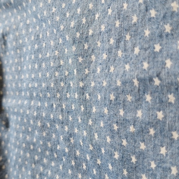 Crewcuts by J.Crew Girls' Peekaboo-Shoulder Top in Chambray Stars - Picture 6 of 14